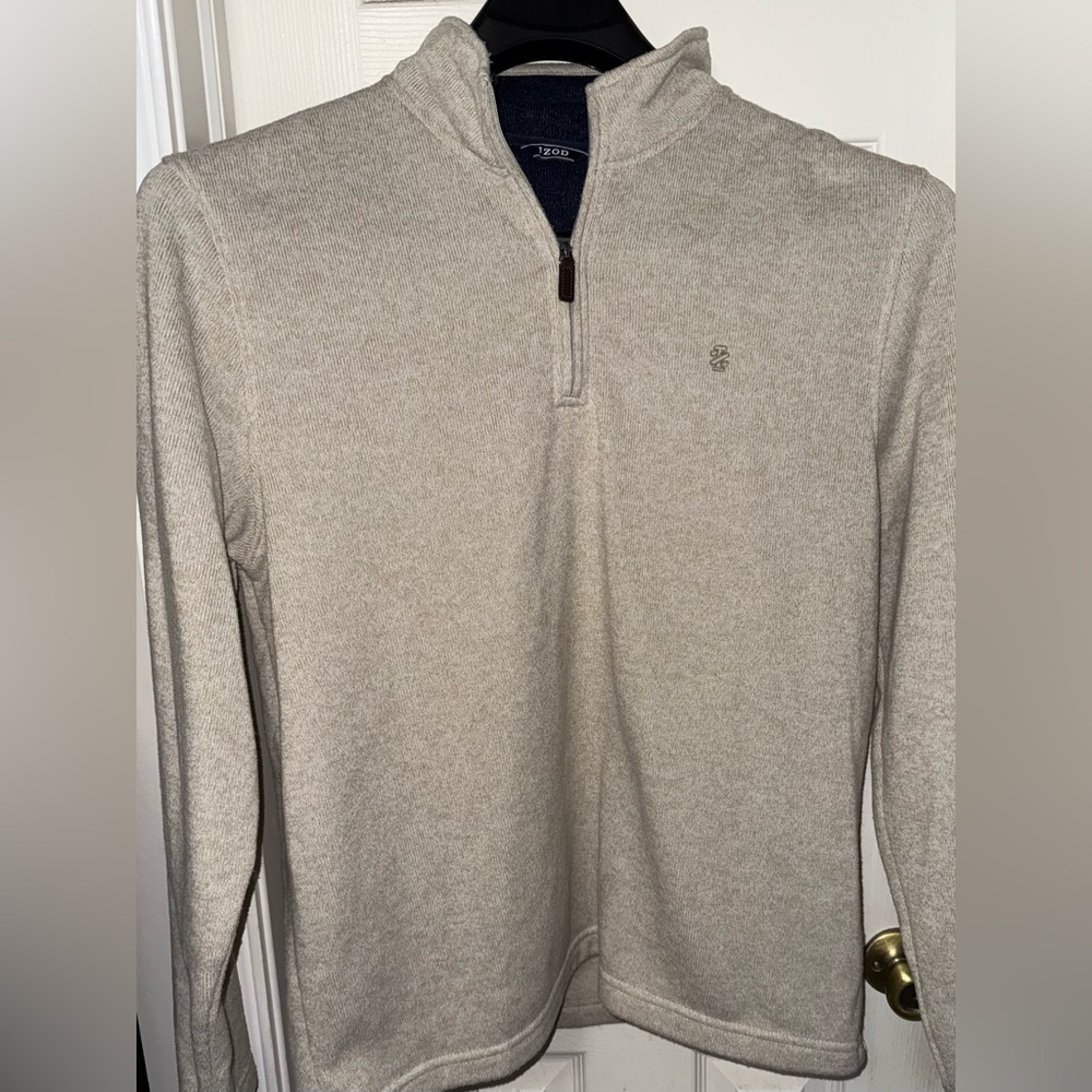 Izod; Beige Quarter-Zip Sweater- Men’s size- XL - Picture 1 of 10